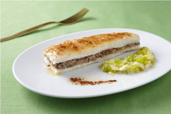 Tronçon de sole façon meunière farci de duxelles et poireaux-image